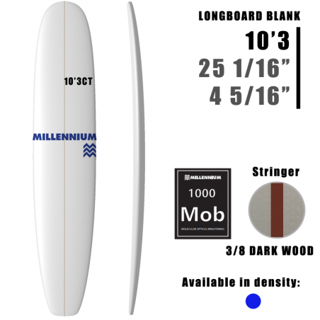Longboard MILLENNIUM 3/8 DARKWOOD de 10'3 CT