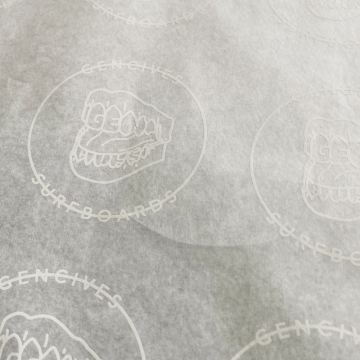 Logotipos personalizados impresos en papel de seda. Logotipos personalizados impresos en papel de seda.
