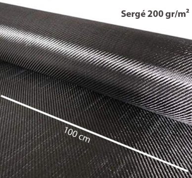 Carbon fiber 3K twill 200gr - 100cm width Carbon fiber 3K twill 200gr - 100cm width