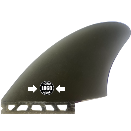 Twin K2 fins with custom logo