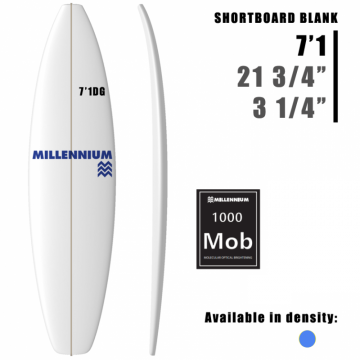 Pain de Mousse 7'1DG Shortboard MILLENNIUM 1/8 BASS