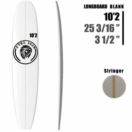 Longboard de 10'3" XTRAFOAM Azul/Blanco/Rojo