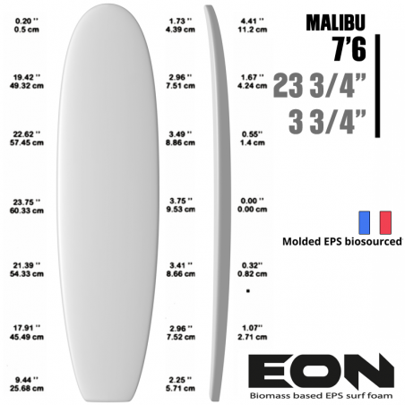 EON FOAM EPS BIOMASA 7'6" Malibú - sin leche