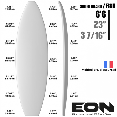 EON FOAM EPS BIOMASA 6'6"SB/FISH - sin leche