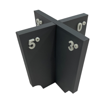 Plantilla de ángulo para la instalación de las aletas