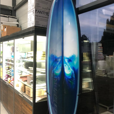 UV ink printing on fiberglass
