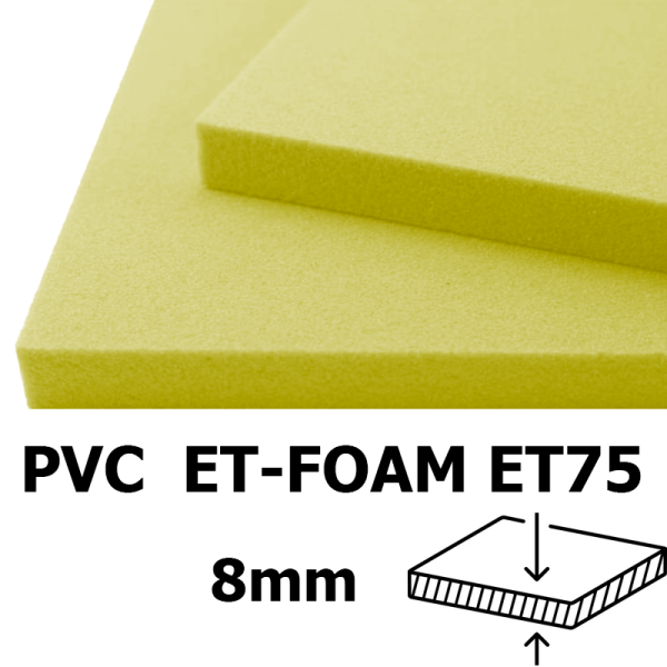 PVC ET-FOAM ET75 thickness 8mm