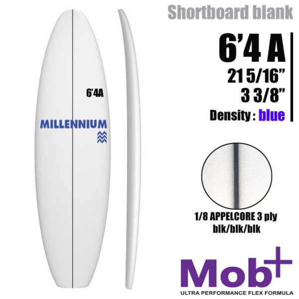 6'4 A MILLENNIUM 1/8 Appelcore negro