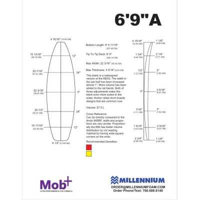 ESPUMA BLANK 6'9A MILLENNIUM 1/8 APPELCORE