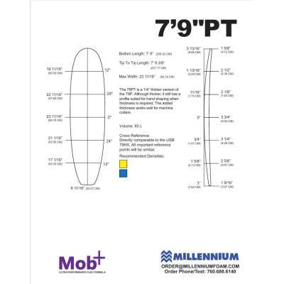 FOAM BLANK 7'9 PT Mid lenght MILLENNIUM 3/16 darkwood FOAM BLANK 7'9 PT Mid lenght MILLENNIUM 3/16 darkwood