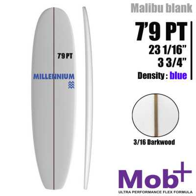 FOAM BLANK 7'9 PT Mid lenght MILLENNIUM 3/16 darkwood