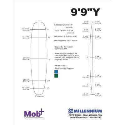 FOAM BLANK 9'9 Y Longboard MILLENNIUM Tres costillas 1x 3/8 darkwood + 2x 3/16 darkwood @ 6" FOAM BLANK 9'9 Y Longboard MILLENNIUM Tres costillas 1x 3/8 darkwood + 2x 3/16 darkwood @ 6"