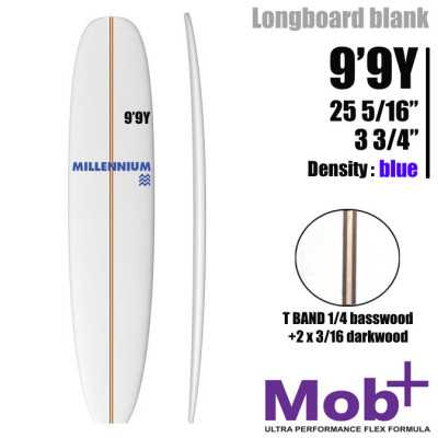 9'9 Y Longboard MILLENNIUM T-BAND 5/8 Darkwood/Bass/Darkwood
