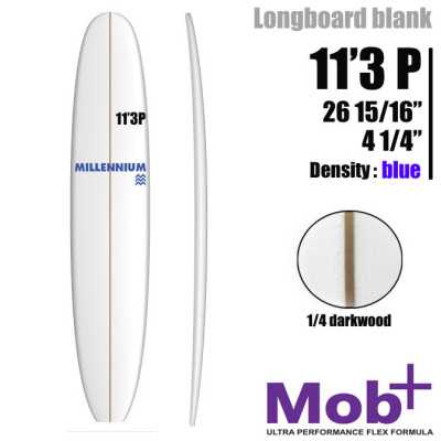 11'3 P Longboard MILLENNIUM 1/4 darkwood