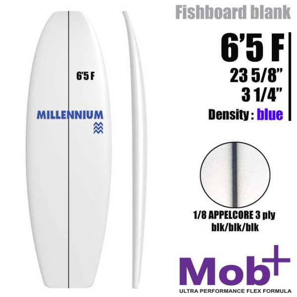 6'5 F Fish MILLENNIUM 1/8 appelcore black