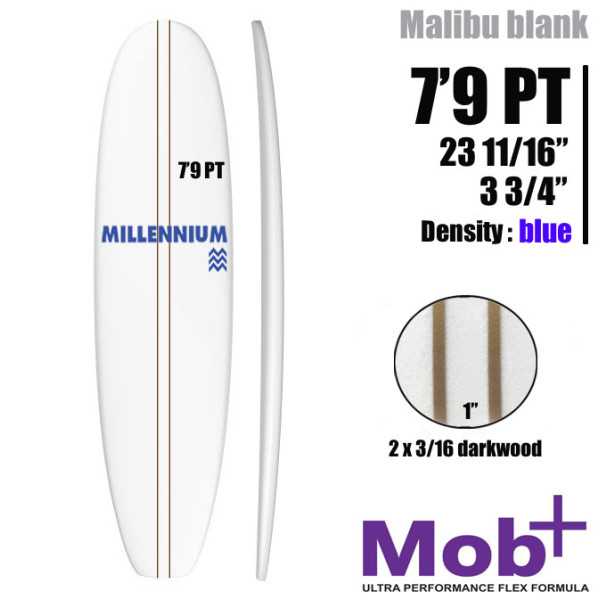 7'9 PT Mid lenght MILLENNIUM Double lattes 2x 3/16 darkwood