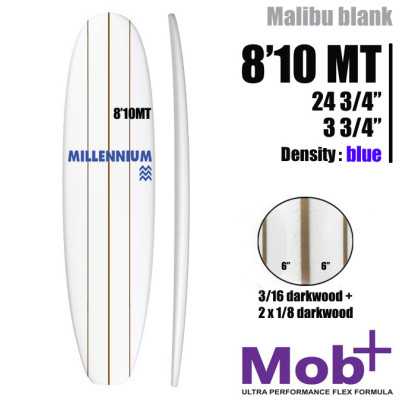 8'10 MT Mid lenght MILLENNIUM Triple lattes 1x 3/16 darkwood + 2x 1/8 Darkwood @ 6"