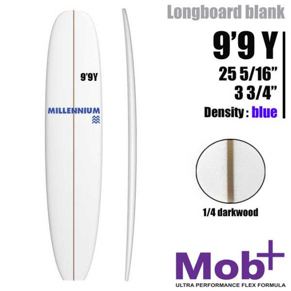 9'9 Y Longboard MILLENNIUM 1/4 darkwood