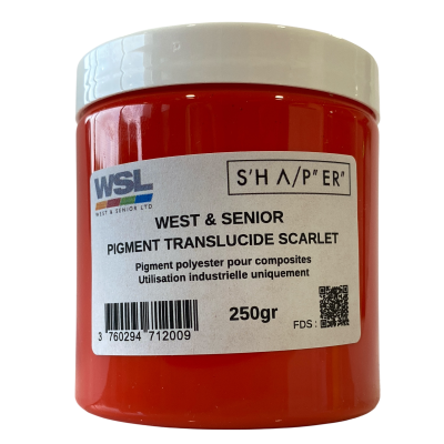 Pigment translucide Scarlet 250 g de West & Senior