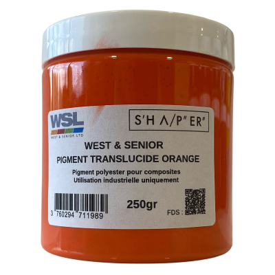 Pigment translucide Orange 250 g de West & Senior