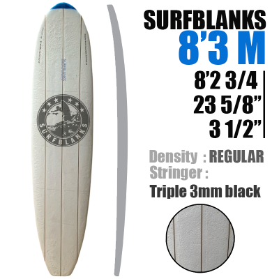 SURFBLANKS 8'3 MALIBU