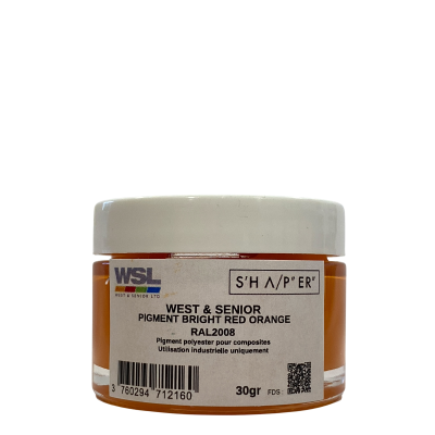 Pigmento opaco VERMELHO LARANJA VIBRANTE 30 g da West & Senior