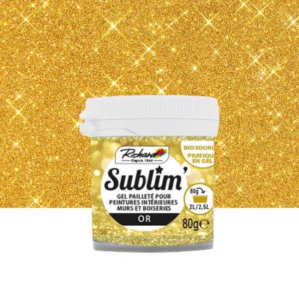 Gel Pailleté Or Sublim - pot de 80grs