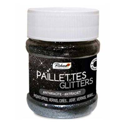 Paillettes Anthracite - pot de 80grs