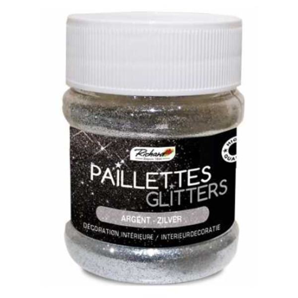 Paillettes Argent - pot de 80grs
