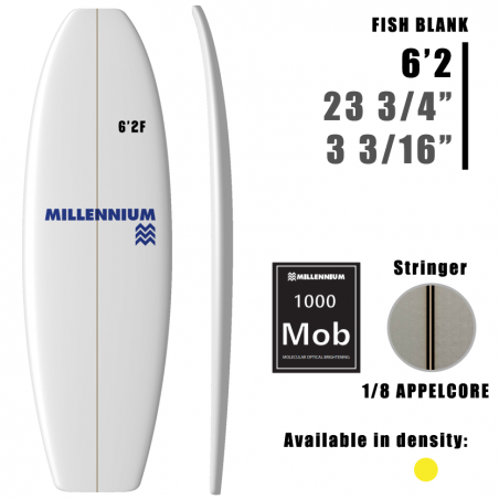 6'2F Fish MILLENNIUM 3 lattes 1/8 DARKWOOD