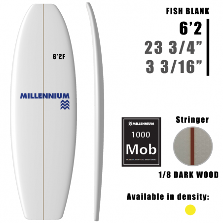 6'2F Pescado MILLENNIUM 3/16 DARKWOOD