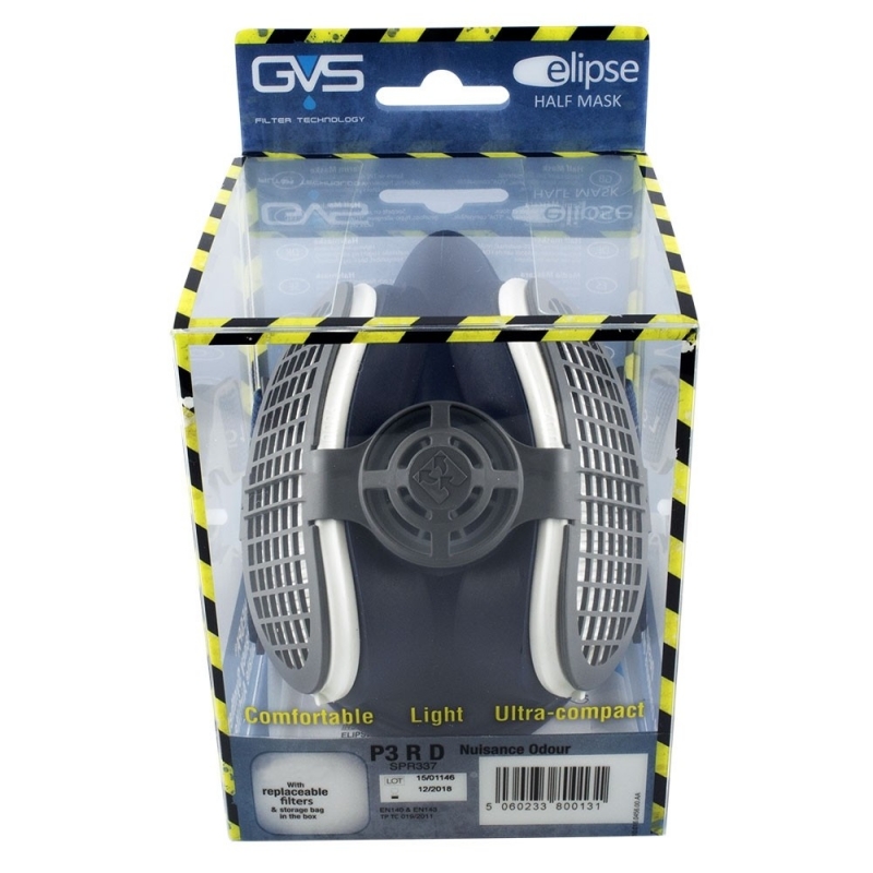 Demi-masque de Protection P3RD ELIPSE avec filtre P3 – Demi-masque GVS –  Rocher Services