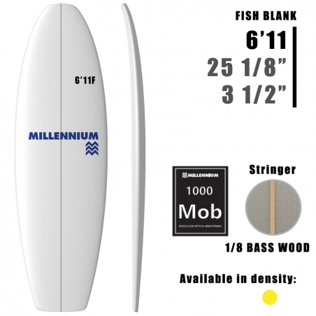 6'11F Fish MILLENNIUM 3/8 Wedge