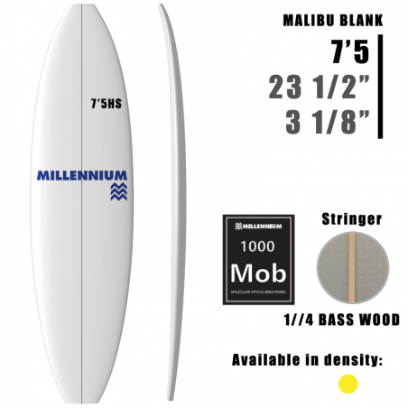 7'5HS Malibu MILLENNIUM 1/8 Appelcore negro